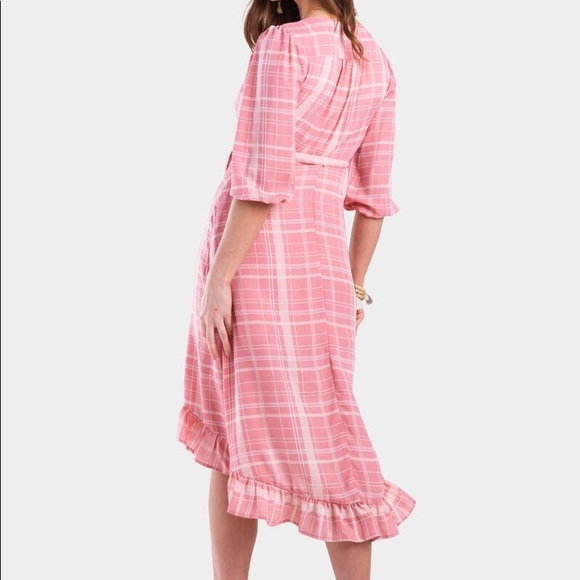NWT Leticia Plaid Wrap Dress - Picture 2 of 12